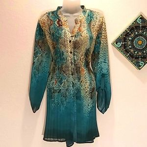SALE! Mushkaby Sienna Rose Gorgeous Sheer Tunic